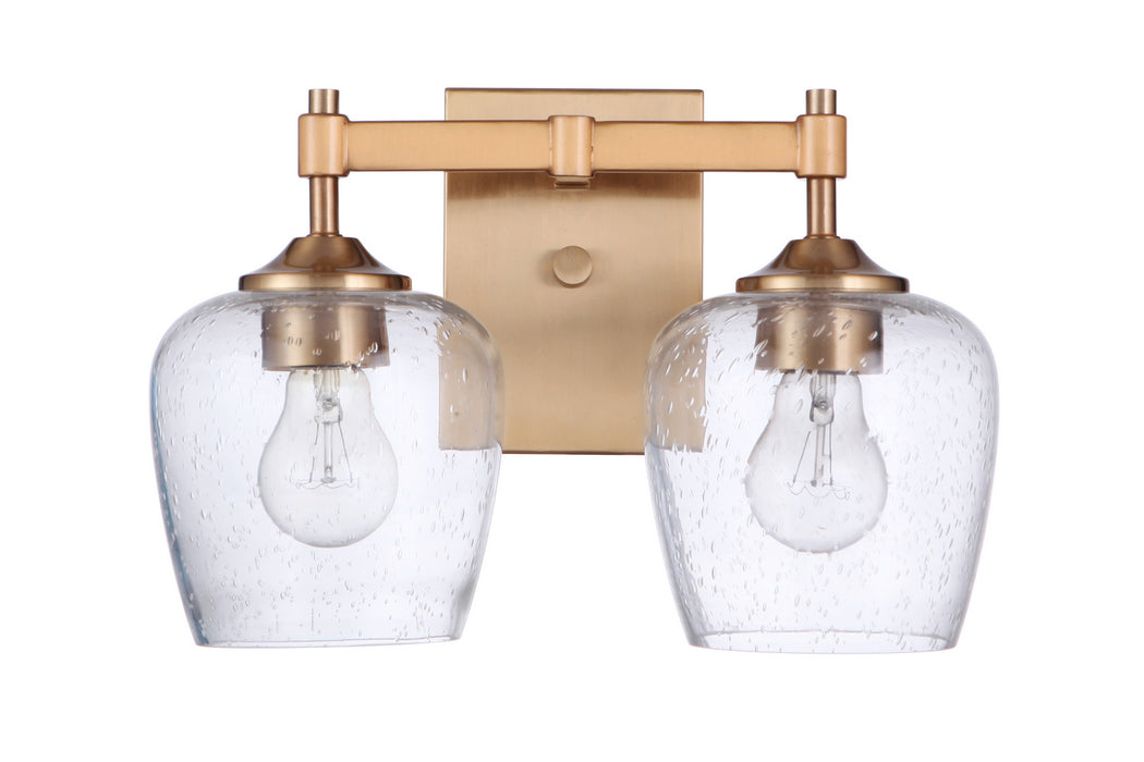 Craftmade 12413SB2 Two Light Vanity, Satin Brass