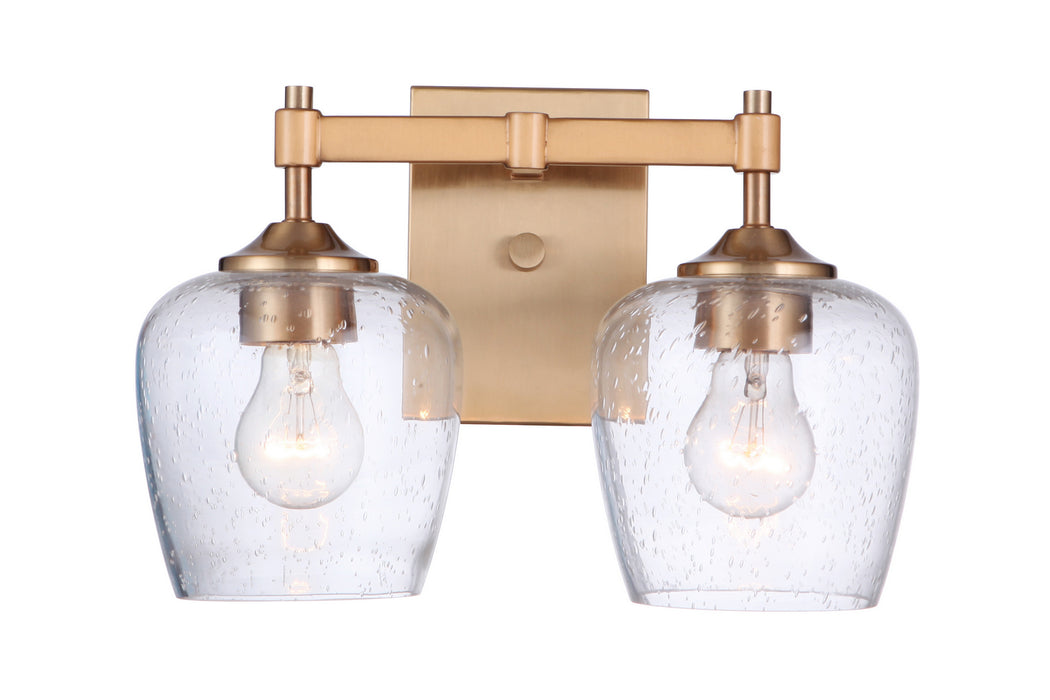 Craftmade 12413SB2 Two Light Vanity, Satin Brass