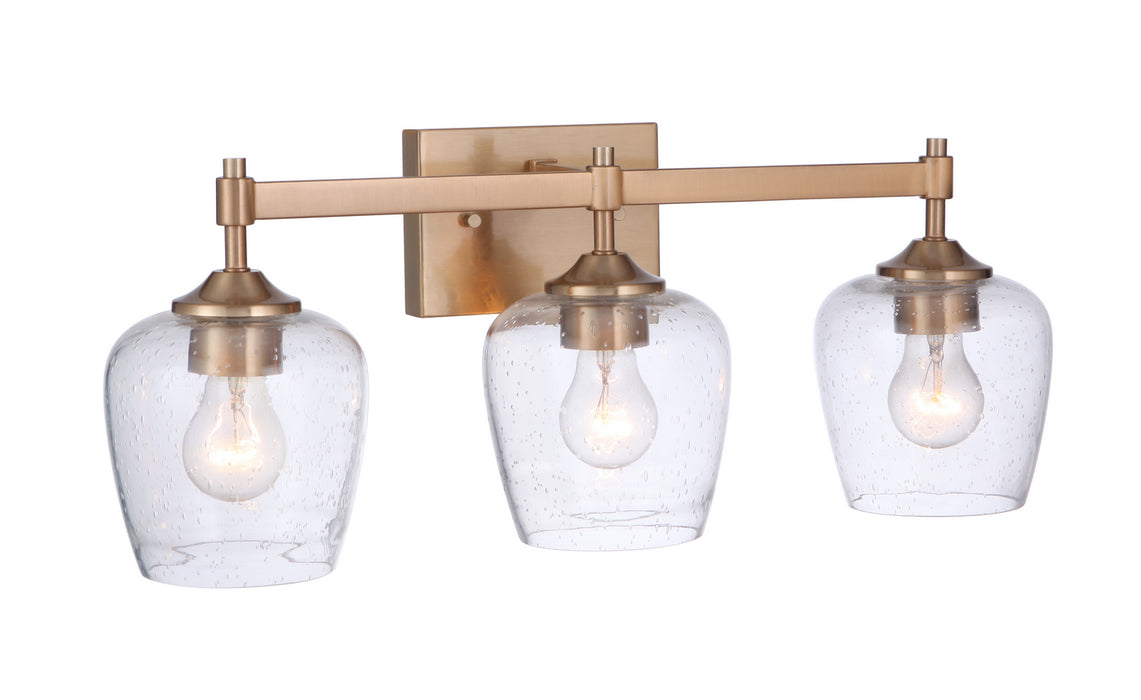 Craftmade 12422SB3 Three Light Vanity, Satin Brass