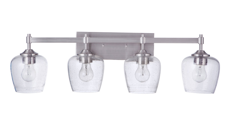 Craftmade 12430BNK4 Four Light Vanity, Brushed Polished Nickel