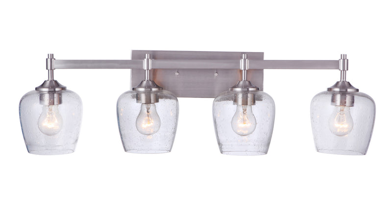 Craftmade 12430BNK4 Four Light Vanity, Brushed Polished Nickel