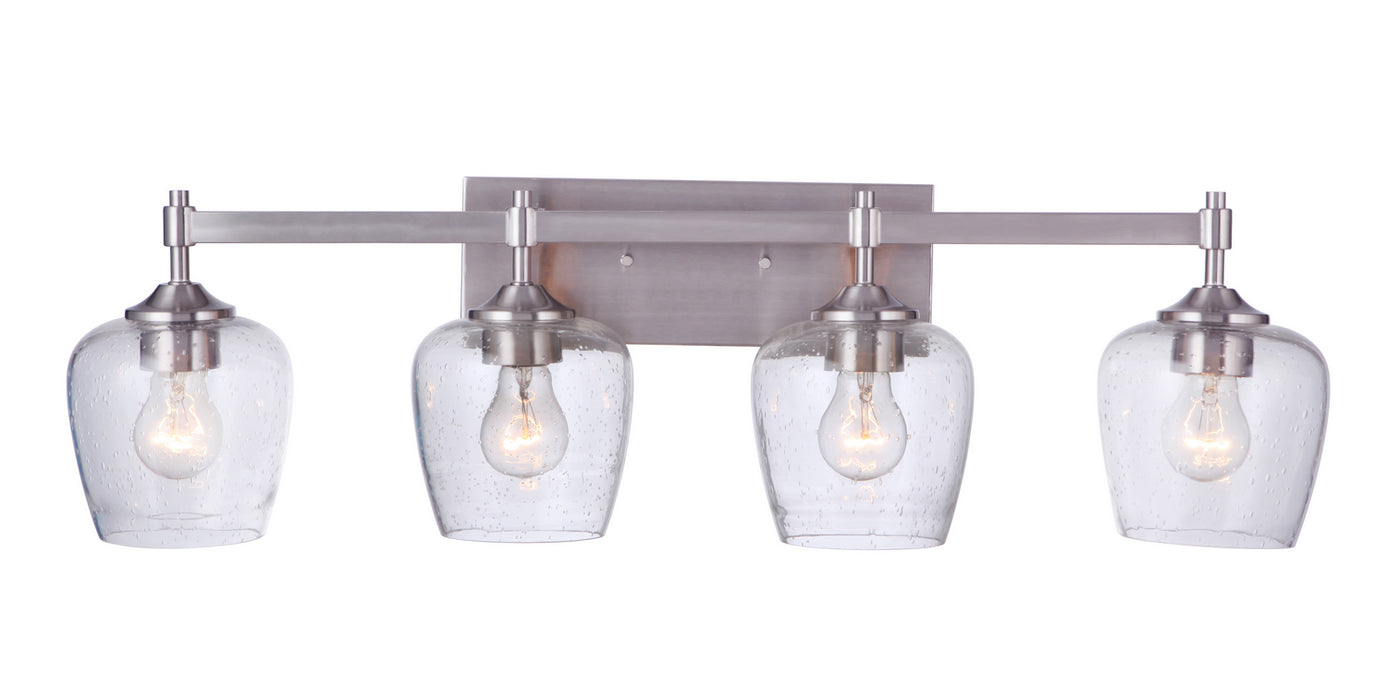 Craftmade 12430BNK4 Four Light Vanity, Brushed Polished Nickel