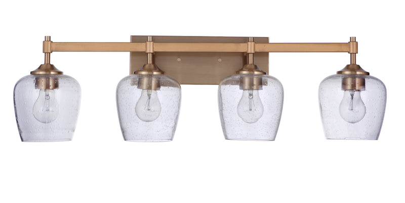 Craftmade 12430SB4 Four Light Vanity, Satin Brass