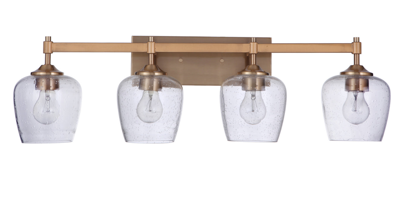 Craftmade 12430SB4 Four Light Vanity, Satin Brass