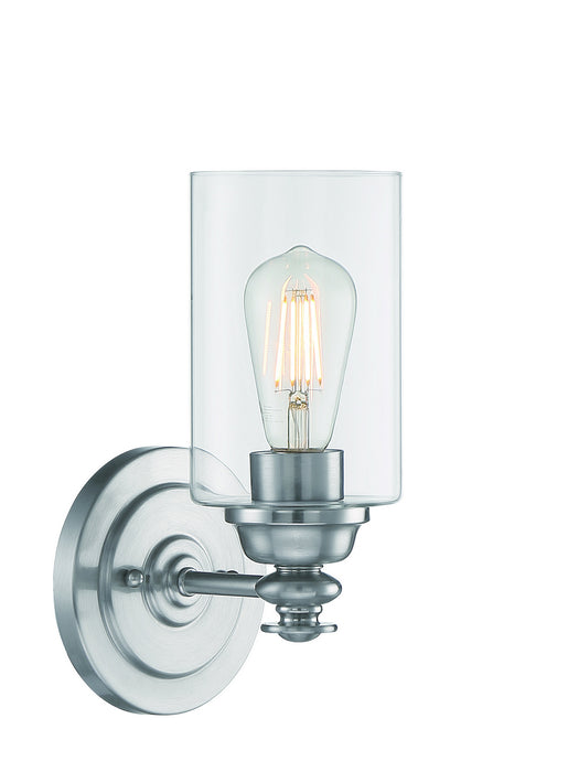 Craftmade 49801-BNK-C One Light Wall Sconce, Brushed Polished Nickel