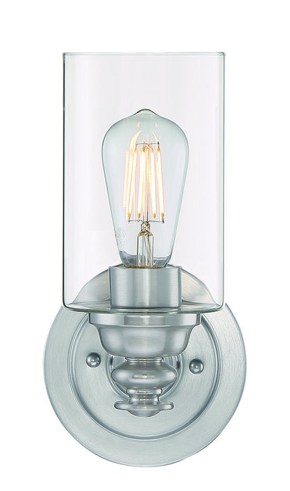 Craftmade 49801-BNK-C One Light Wall Sconce, Brushed Polished Nickel