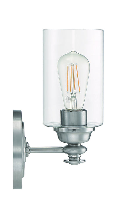 Craftmade 49801-BNK-C One Light Wall Sconce, Brushed Polished Nickel