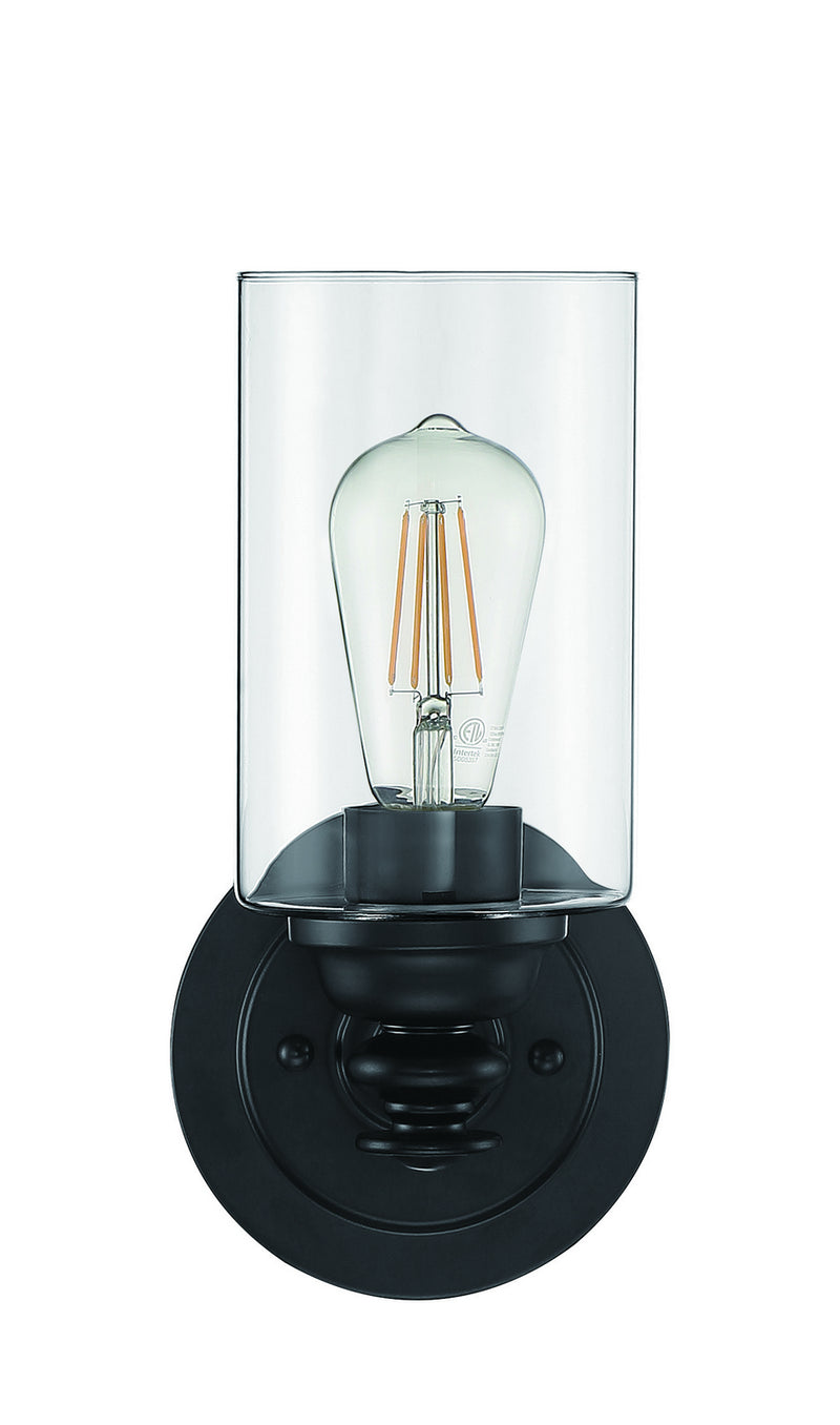 Craftmade 49801-FB-C One Light Wall Sconce, Flat Black