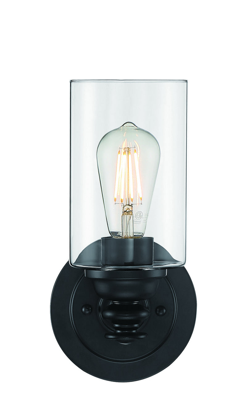 Craftmade 49801-FB-C One Light Wall Sconce, Flat Black
