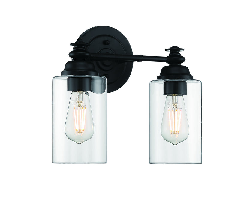 Craftmade 49802-FB-C Two Light Vanity, Flat Black