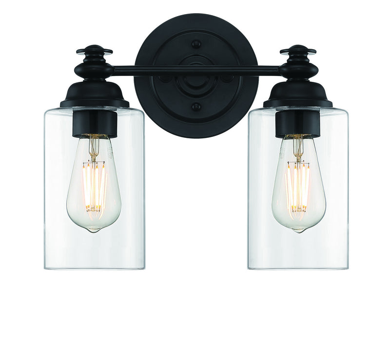 Craftmade 49802-FB-C Two Light Vanity, Flat Black