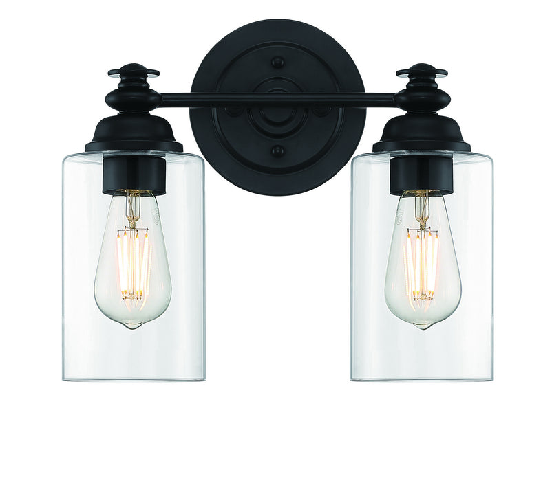 Craftmade 49802-FB-C Two Light Vanity, Flat Black
