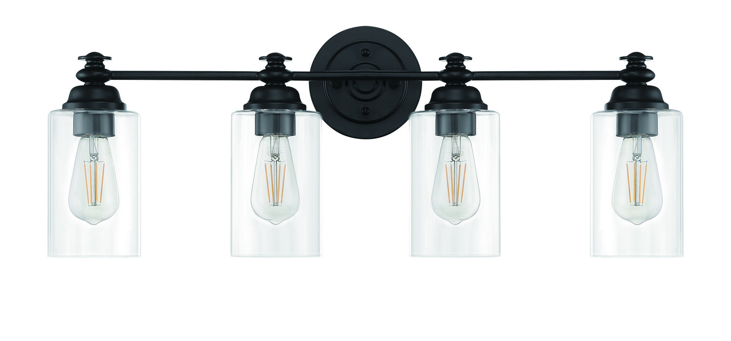 Craftmade 49804-FB-C Four Light Vanity, Flat Black