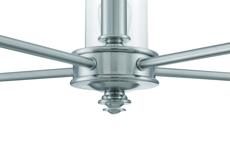 Craftmade 49825-BNK-C Five Light Chandelier, Brushed Polished Nickel