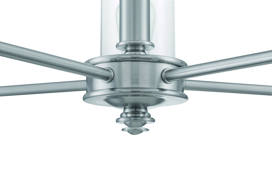 Craftmade 49825-BNK-C Five Light Chandelier, Brushed Polished Nickel