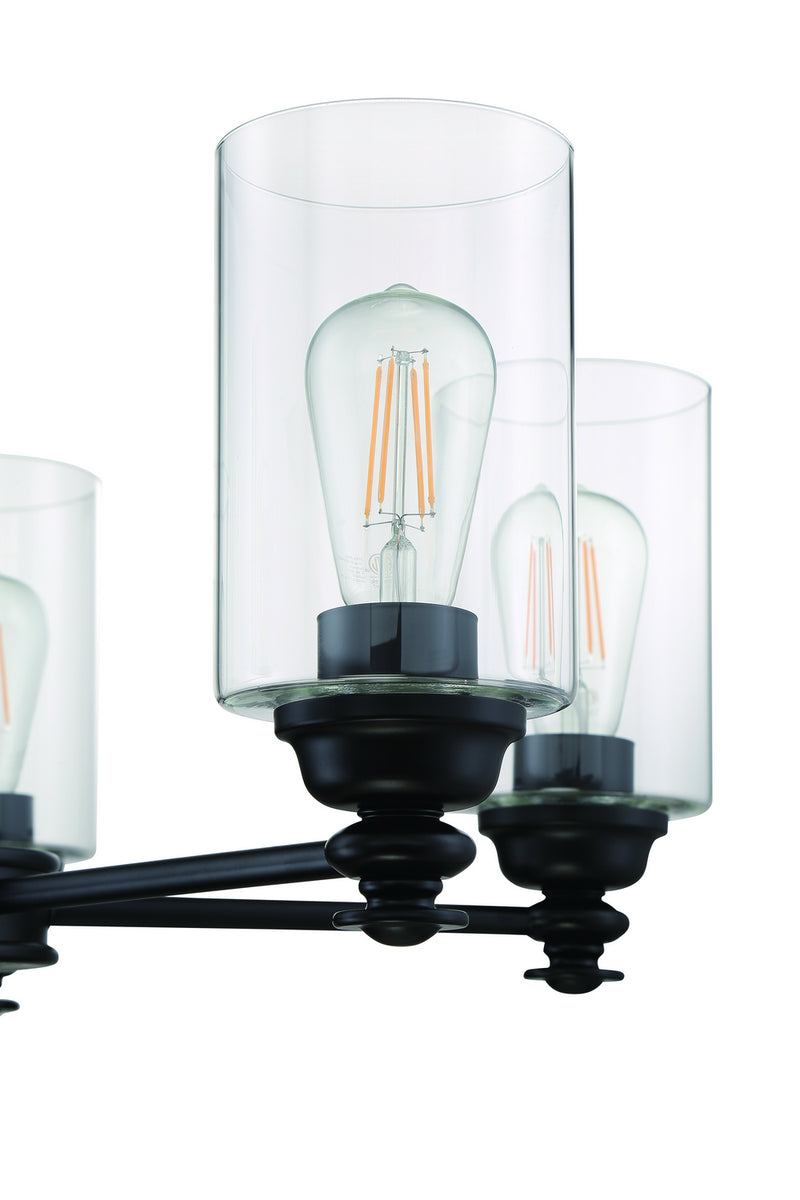 Craftmade 49825-FB-C Five Light Chandelier, Flat Black