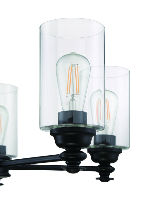 Craftmade 49825-FB-C Five Light Chandelier, Flat Black