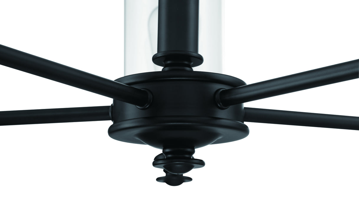 Craftmade 49825-FB-C Five Light Chandelier, Flat Black