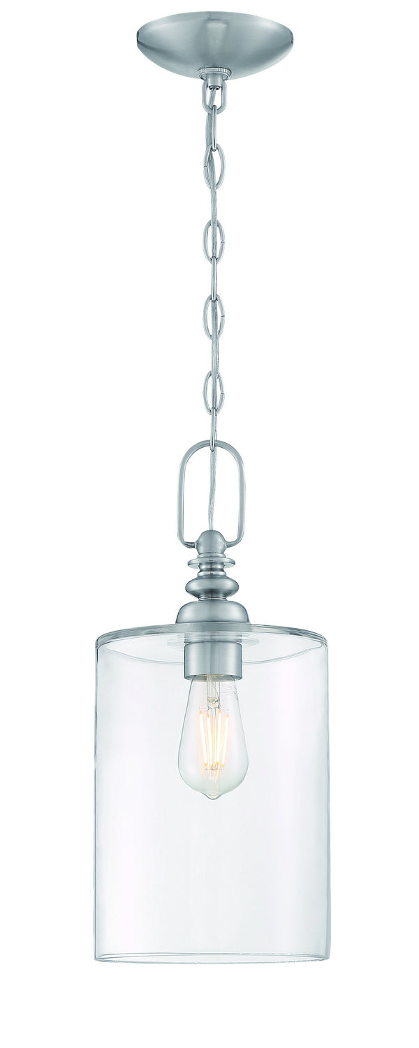 Craftmade 49891-BNK-C One Light Mini Pendant, Brushed Polished Nickel