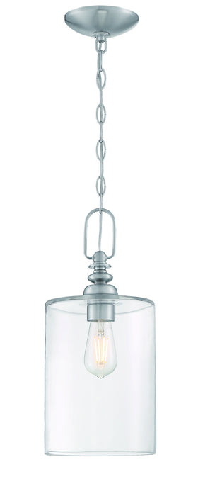 Craftmade 49891-BNK-C One Light Mini Pendant, Brushed Polished Nickel