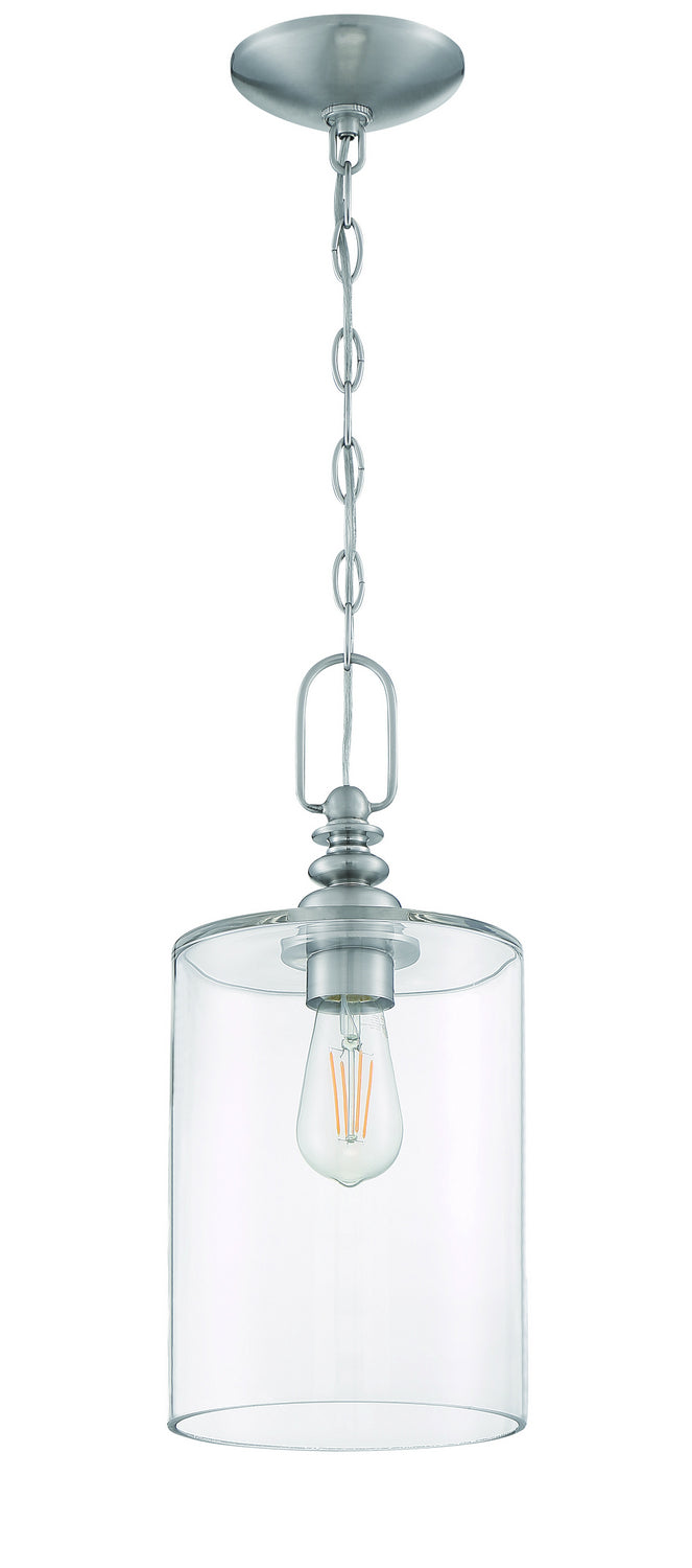 Craftmade 49891-BNK-C One Light Mini Pendant, Brushed Polished Nickel