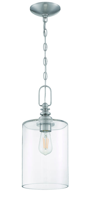 Craftmade 49891-BNK-C One Light Mini Pendant, Brushed Polished Nickel
