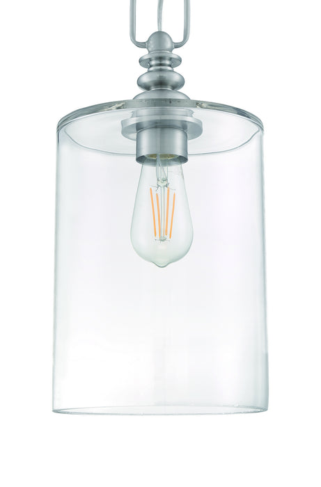 Craftmade 49891-BNK-C One Light Mini Pendant, Brushed Polished Nickel