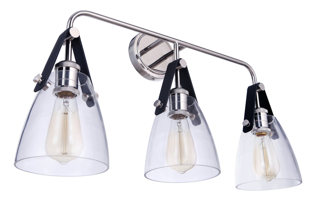 Craftmade 51303-PLN Three Light Vanity, Polished Nickel