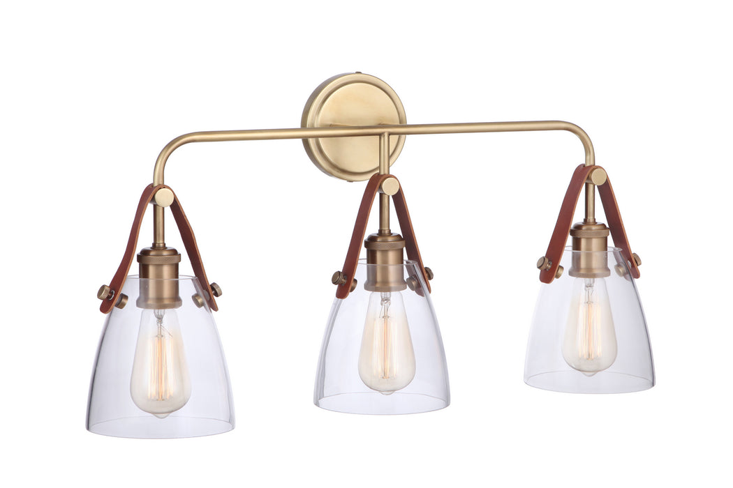 Craftmade 51303-VB Three Light Vanity, Vintage Brass