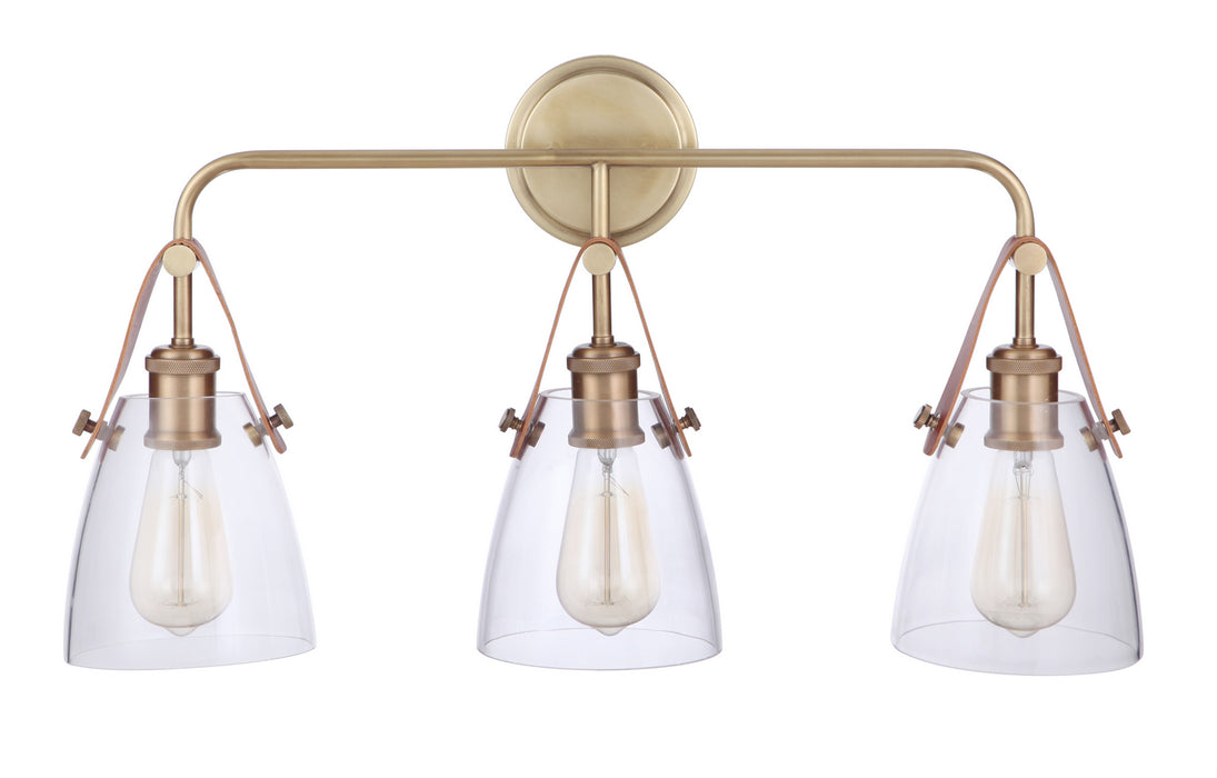 Craftmade 51303-VB Three Light Vanity, Vintage Brass