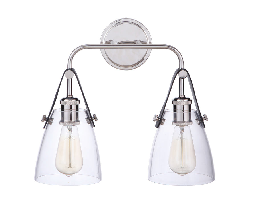 Craftmade 51362-PLN Two Light Wall Sconce, Polished Nickel