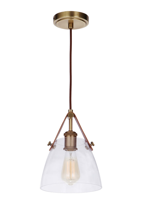 Craftmade 51391-VB One Light Pendant, Vintage Brass