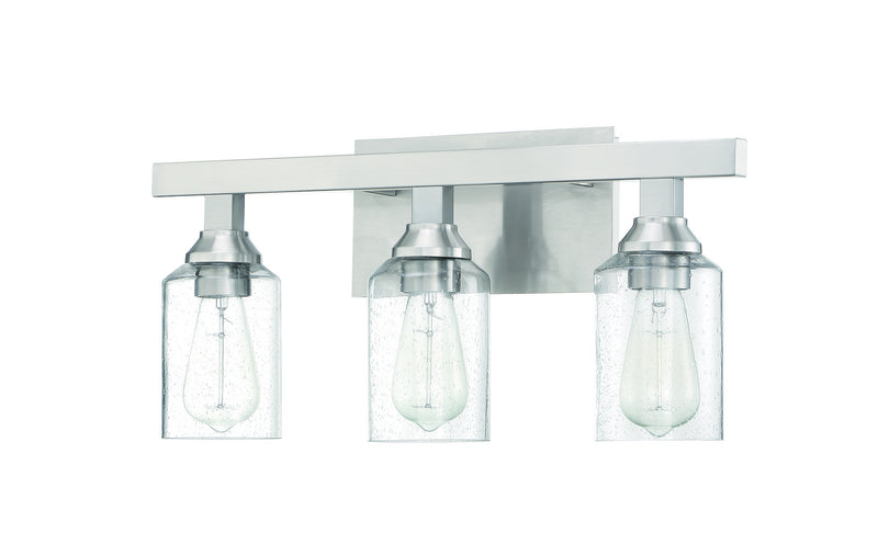 Craftmade 53103-BNK Three Light Vanity, Brushed Polished Nickel