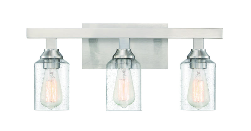 Craftmade 53103-BNK Three Light Vanity, Brushed Polished Nickel