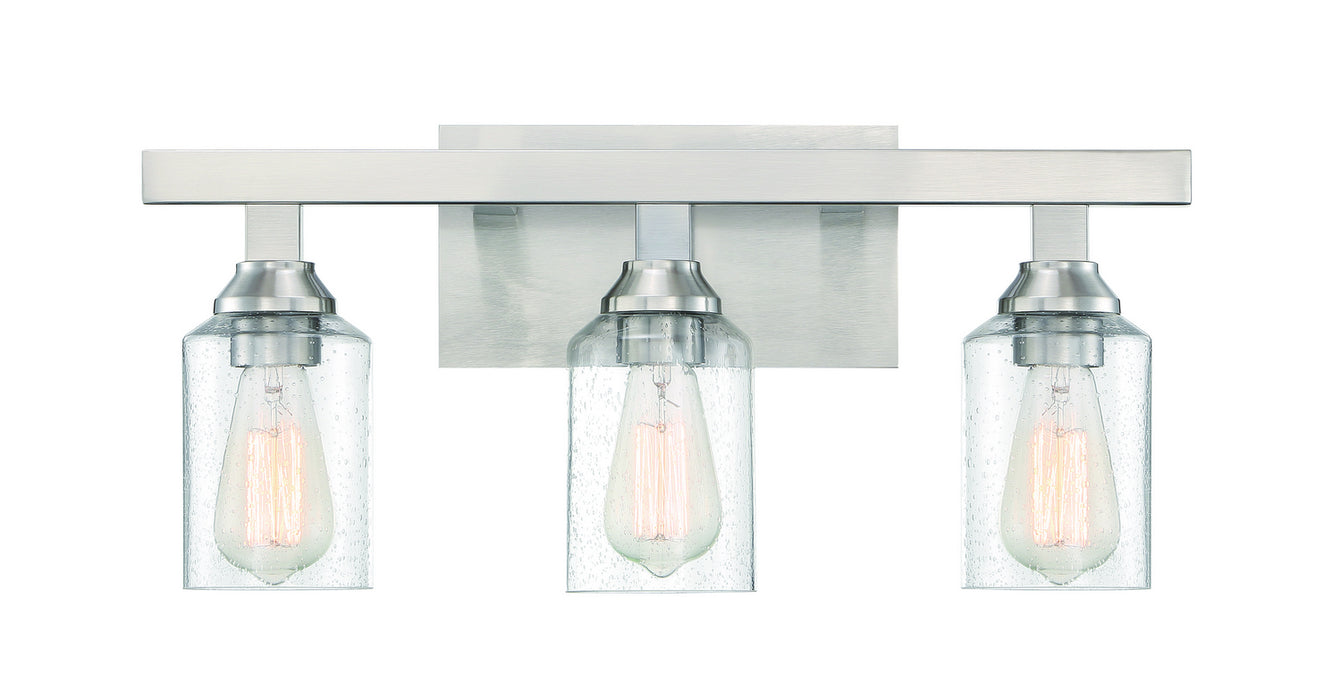 Craftmade 53103-BNK Three Light Vanity, Brushed Polished Nickel