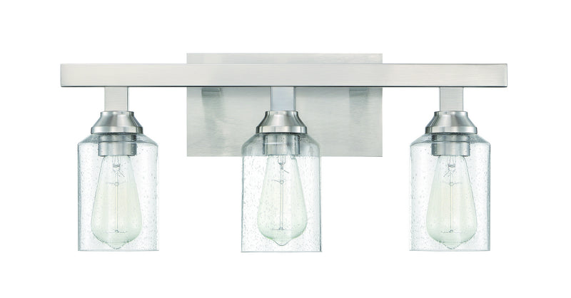 Craftmade 53103-BNK Three Light Vanity, Brushed Polished Nickel