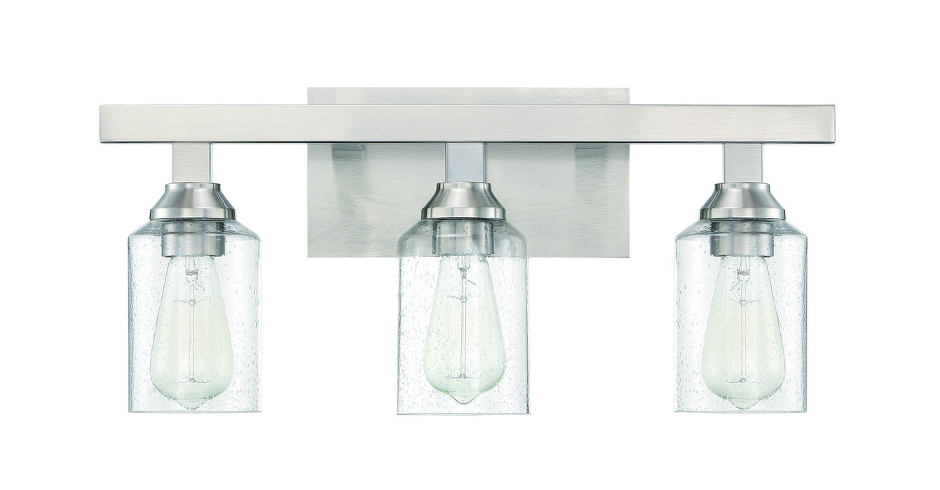 Craftmade 53103-BNK Three Light Vanity, Brushed Polished Nickel