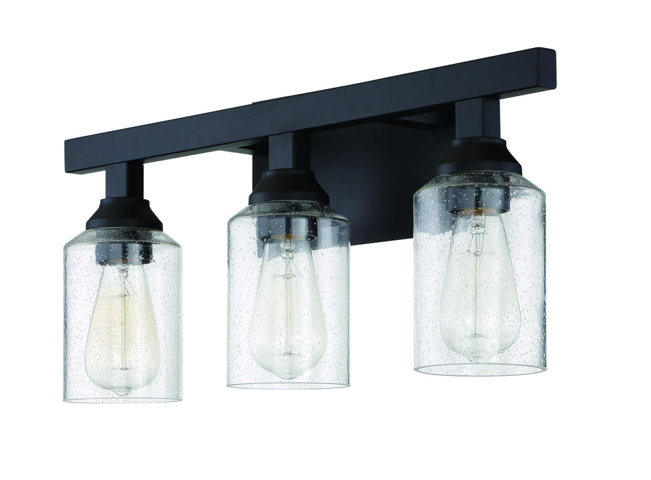 Craftmade 53103-FB Three Light Vanity, Flat Black