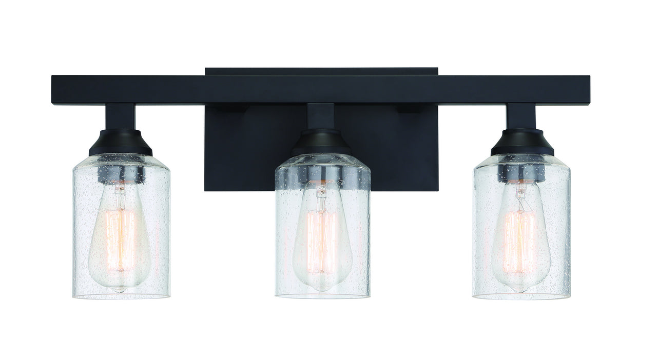 Craftmade 53103-FB Three Light Vanity, Flat Black