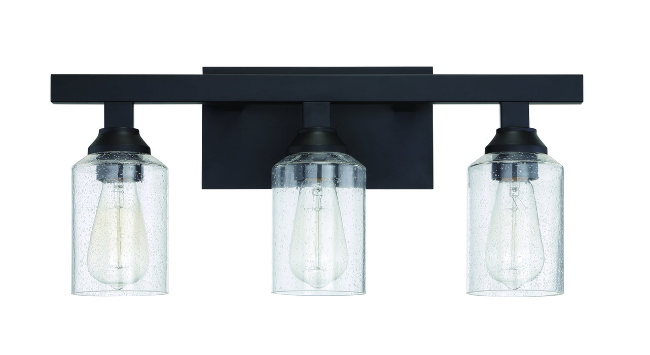 Craftmade 53103-FB Three Light Vanity, Flat Black