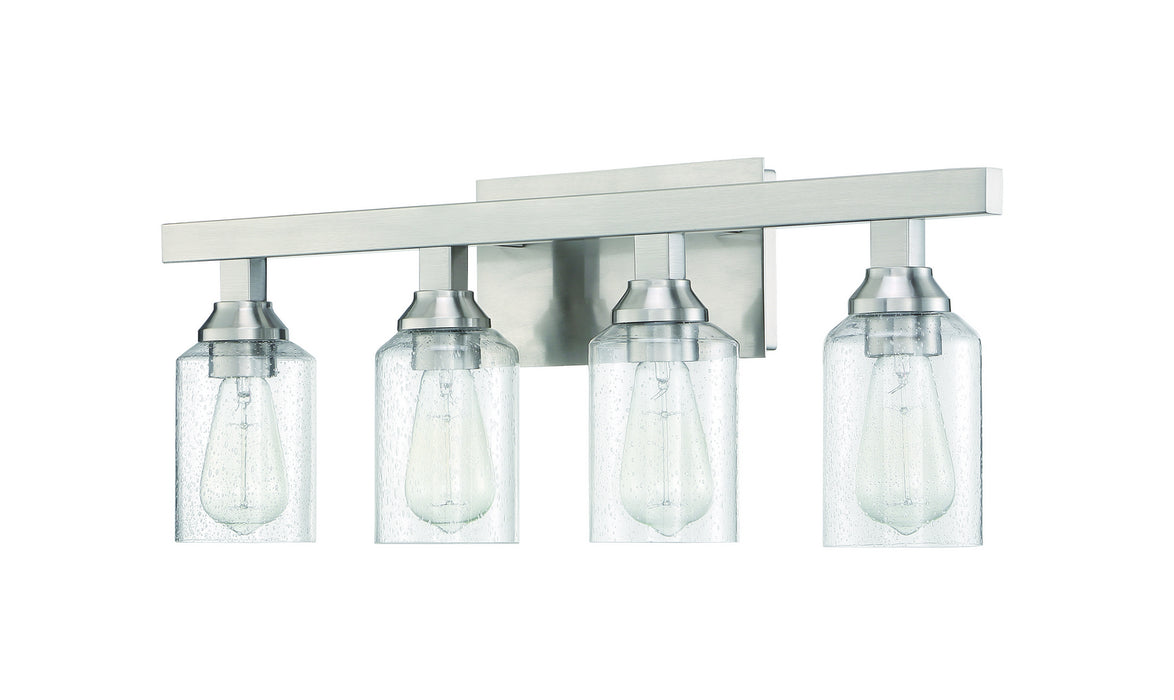 Craftmade 53104-BNK Four Light Vanity, Brushed Polished Nickel