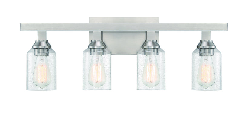 Craftmade 53104-BNK Four Light Vanity, Brushed Polished Nickel