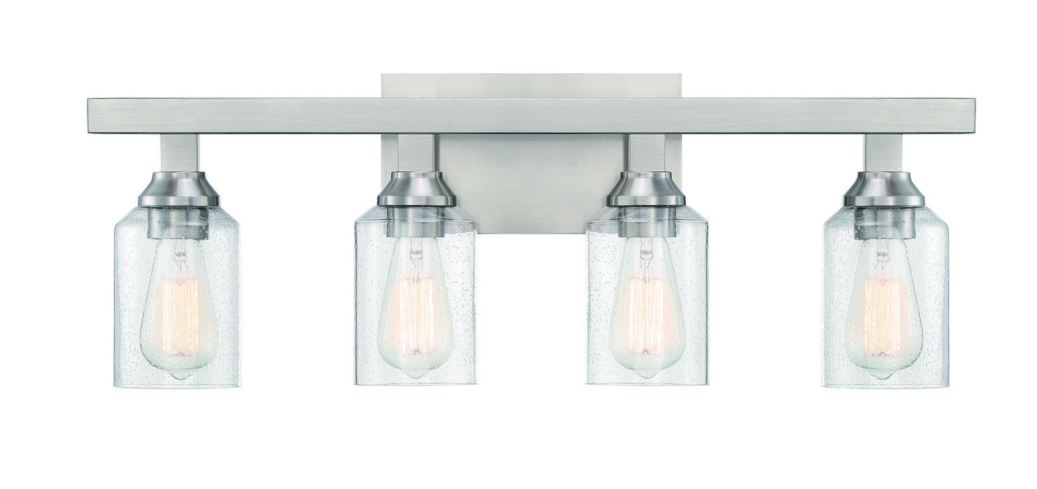 Craftmade 53104-BNK Four Light Vanity, Brushed Polished Nickel
