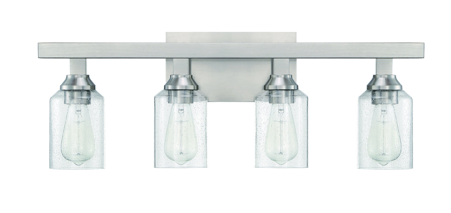 Craftmade 53104-BNK Four Light Vanity, Brushed Polished Nickel