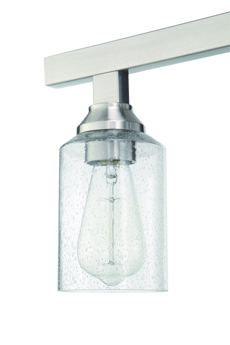 Craftmade 53104-BNK Four Light Vanity, Brushed Polished Nickel