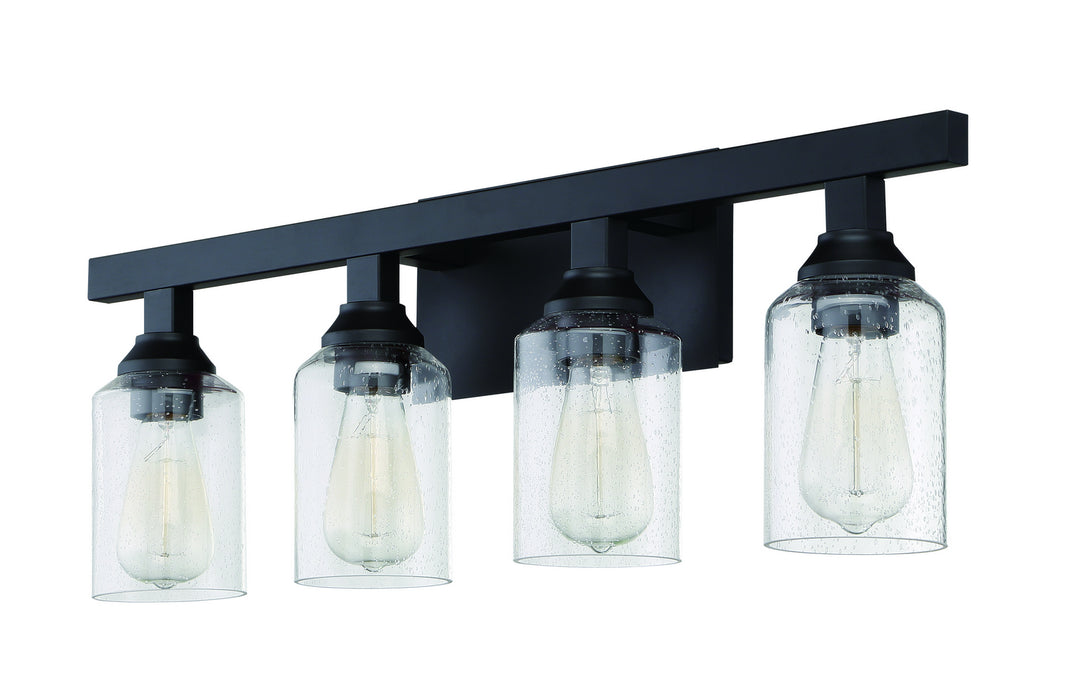 Craftmade 53104-FB Four Light Vanity, Flat Black