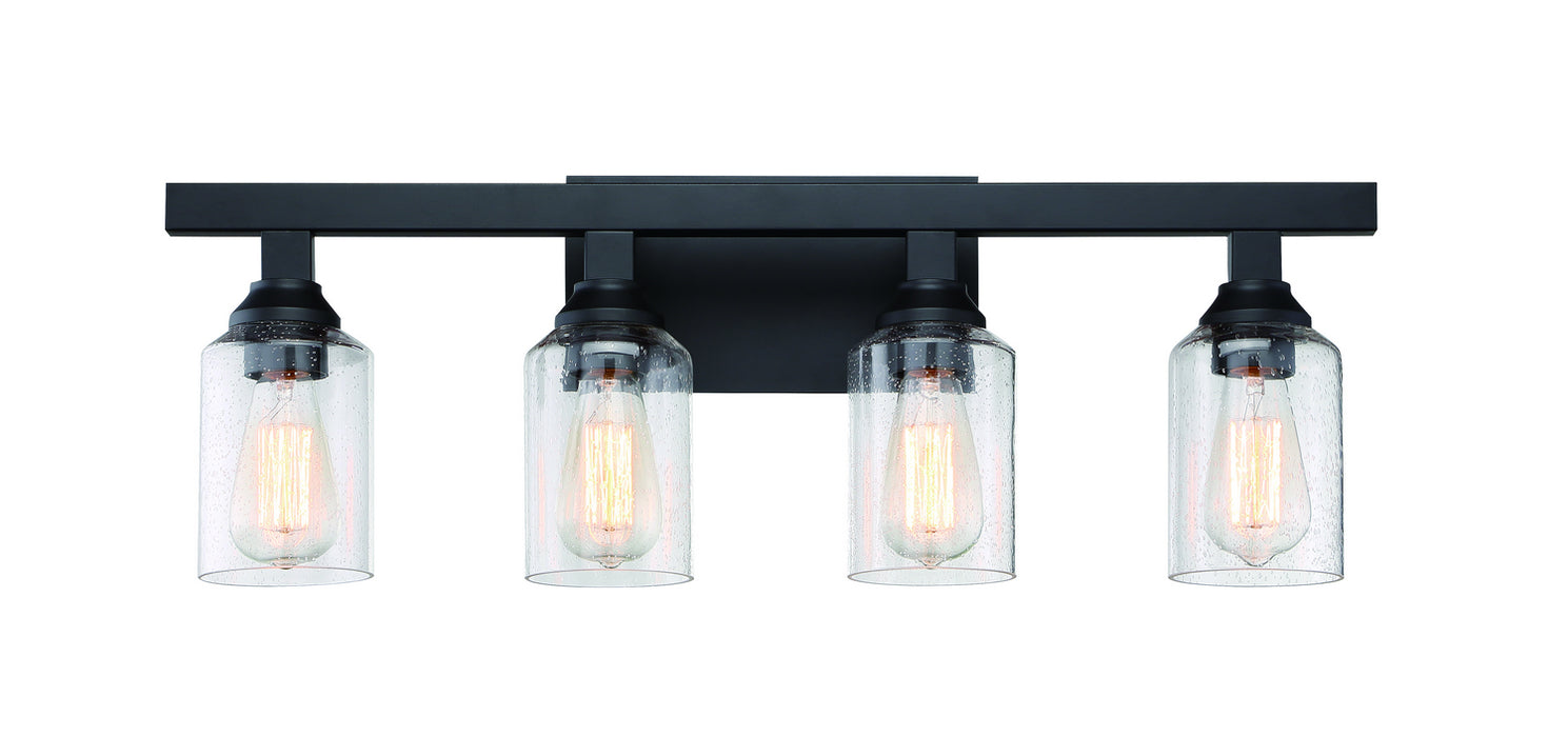 Craftmade 53104-FB Four Light Vanity, Flat Black