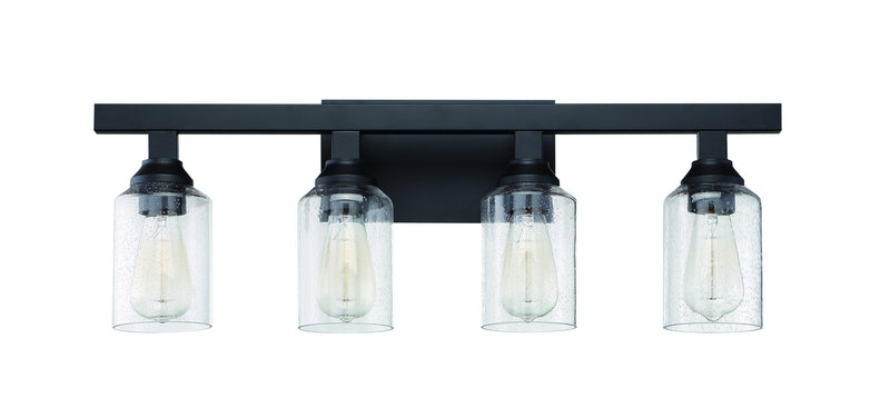 Craftmade 53104-FB Four Light Vanity, Flat Black