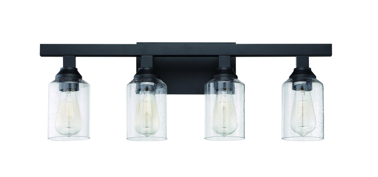 Craftmade 53104-FB Four Light Vanity, Flat Black