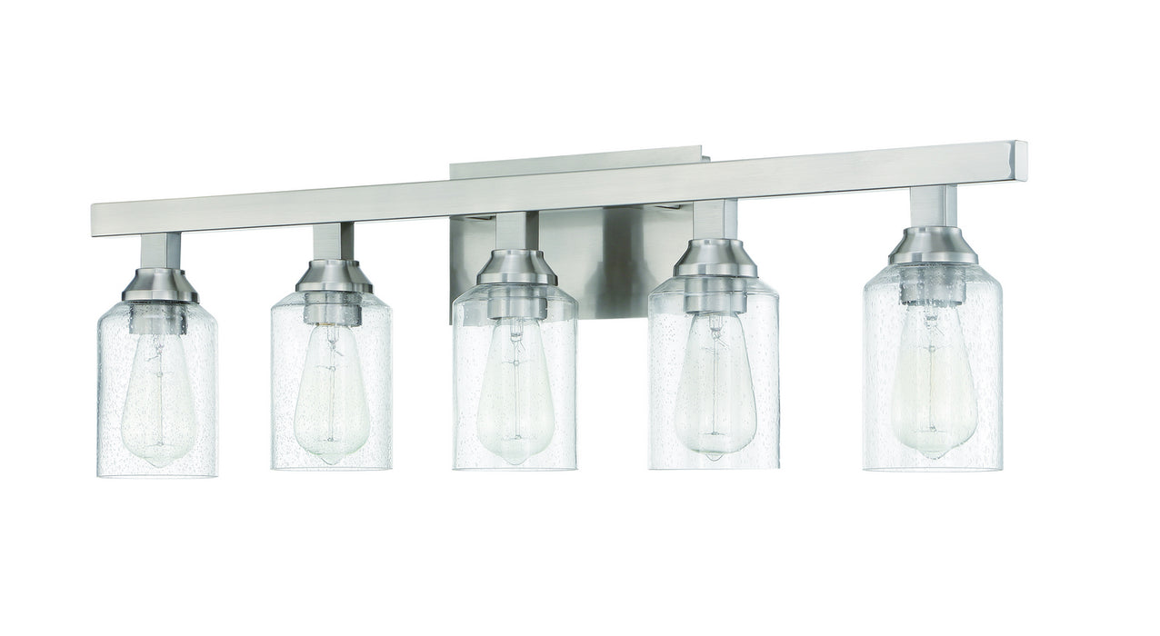 Craftmade 53105-BNK Five Light Vanity, Brushed Polished Nickel